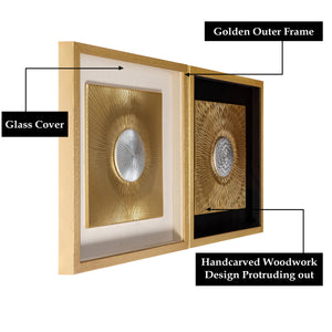 Cosmic Brilliance Shadow Box for Wall Decoration - Set of 2