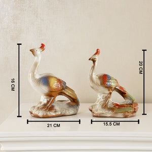 Prideful Peacock Table Decoration Showpiece for Home Décor