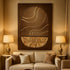 Golden Crescent Flow Hand Painted Wall Painting ( 47x31.5 Inches )