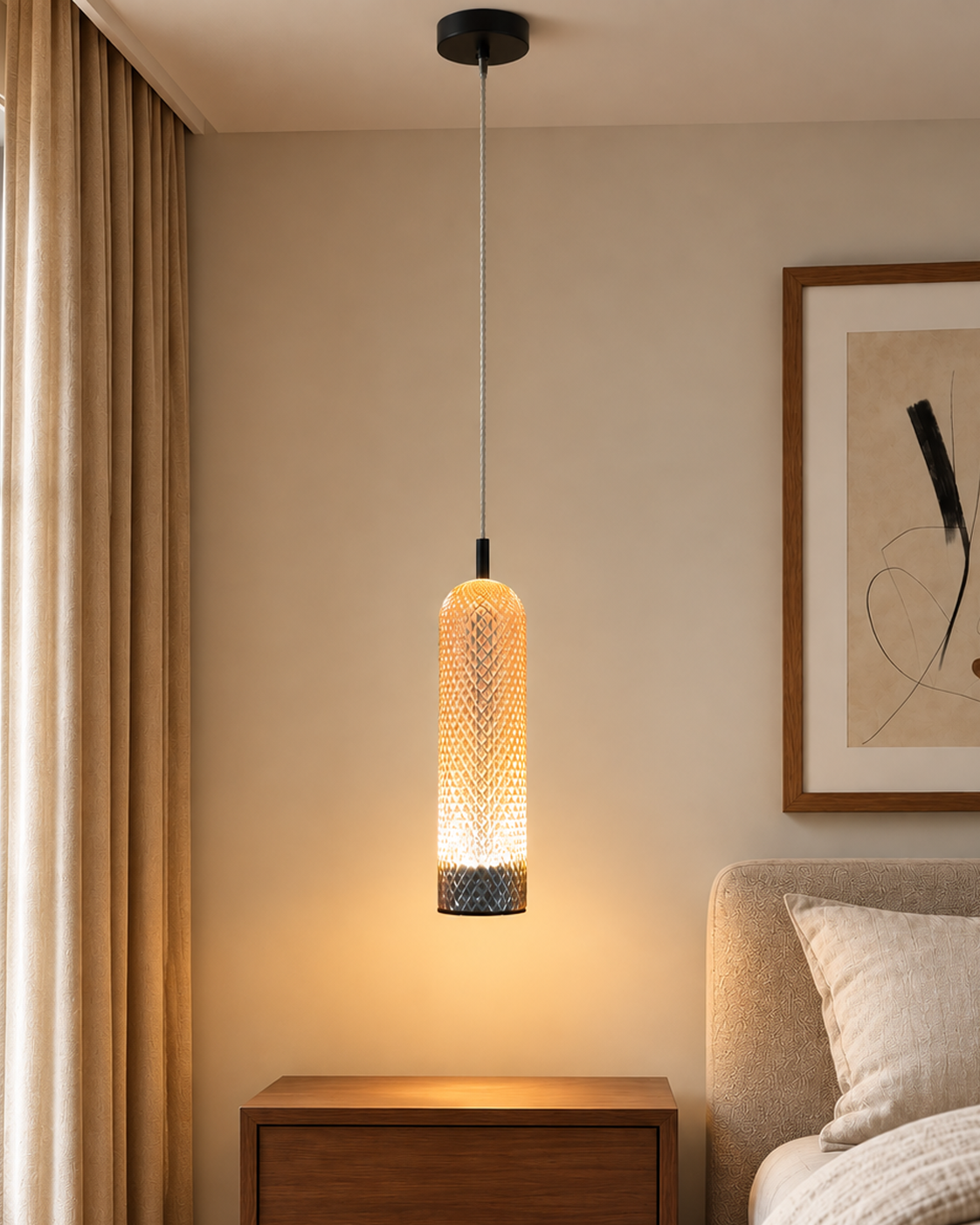 Veloria Luxe Pendant Light For Living Room & Item for Home Decoration - Yellow