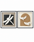 Together in Flight & Dragonfly Elegance Shadow Box for Wall Decoration & Wall Art -Set of 2