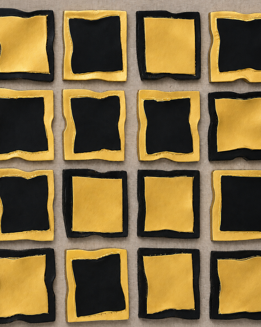 Abstract Gold Matrix Shadow Box for Wall Decoration & Wall Art
