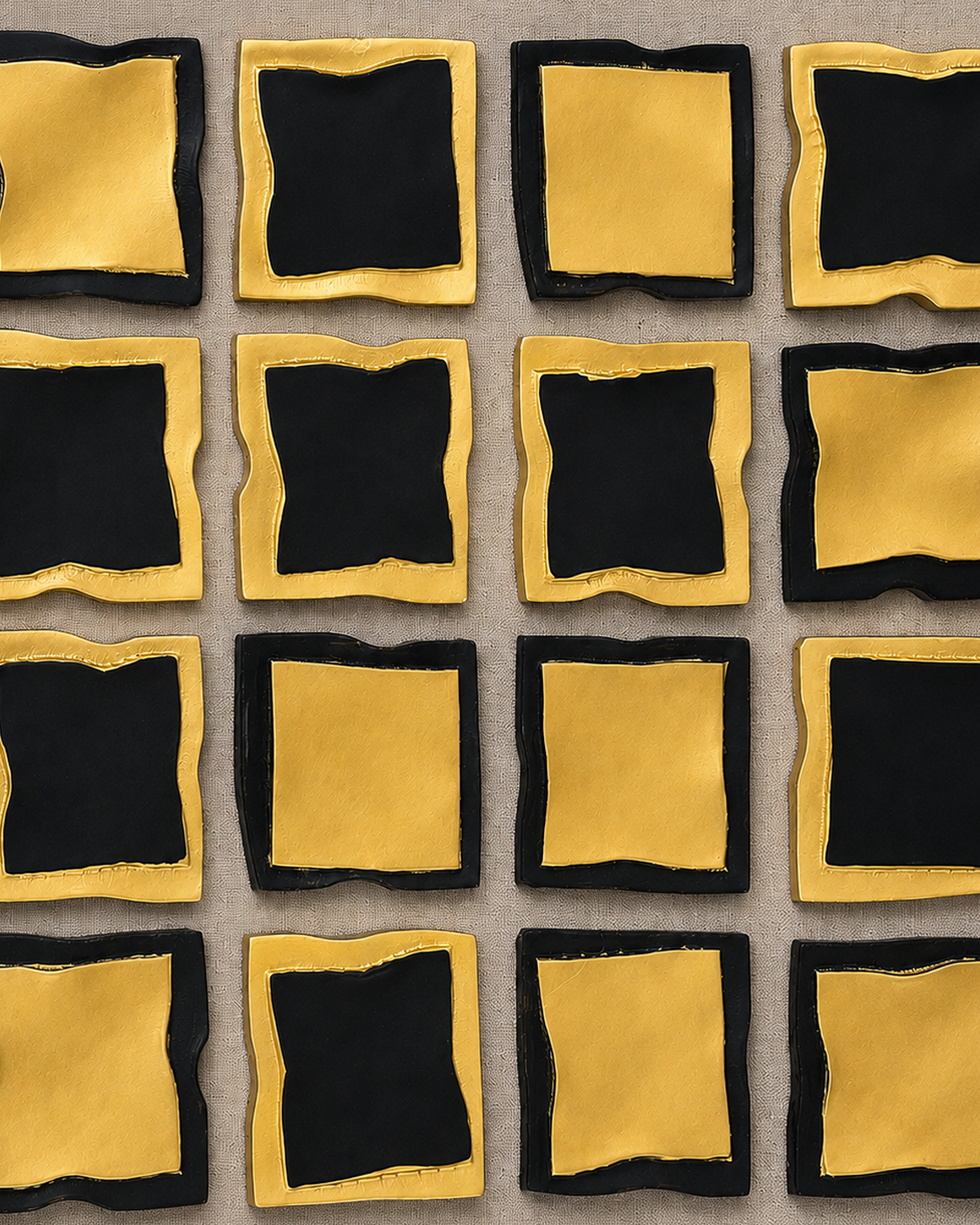 Abstract Gold Matrix Shadow Box for Wall Decoration & Wall Art