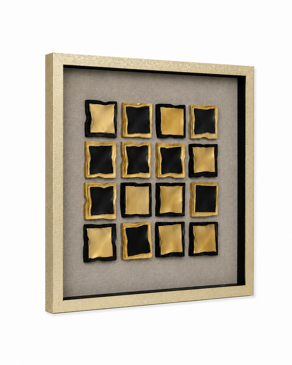Abstract Gold Matrix Shadow Box for Wall Decoration & Wall Art