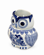 Mystic Owl Decorative Wall Vase For Home & Item for Wall Decoration (Blue Pottery)