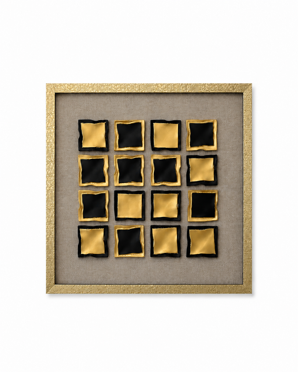 Abstract Gold Matrix Shadow Box for Wall Decoration & Wall Art