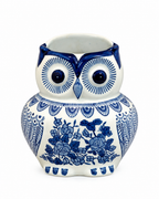 Mystic Owl Decorative Wall Vase For Home & Item for Wall Decoration (Blue Pottery)