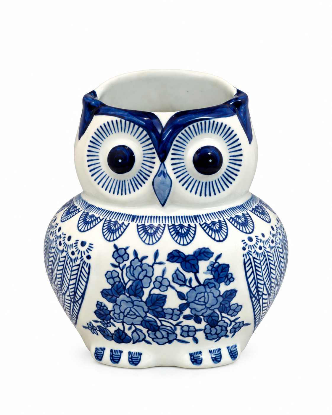 Mystic Owl Decorative Wall Vase For Home & Item for Wall Decoration (Blue Pottery)