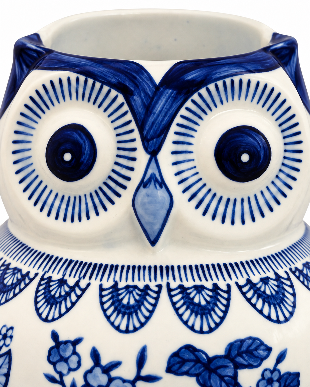 Mystic Owl Decorative Wall Vase For Home & Item for Wall Decoration (Blue Pottery)