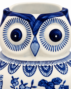 Mystic Owl Decorative Wall Vase For Home & Item for Wall Decoration (Blue Pottery)
