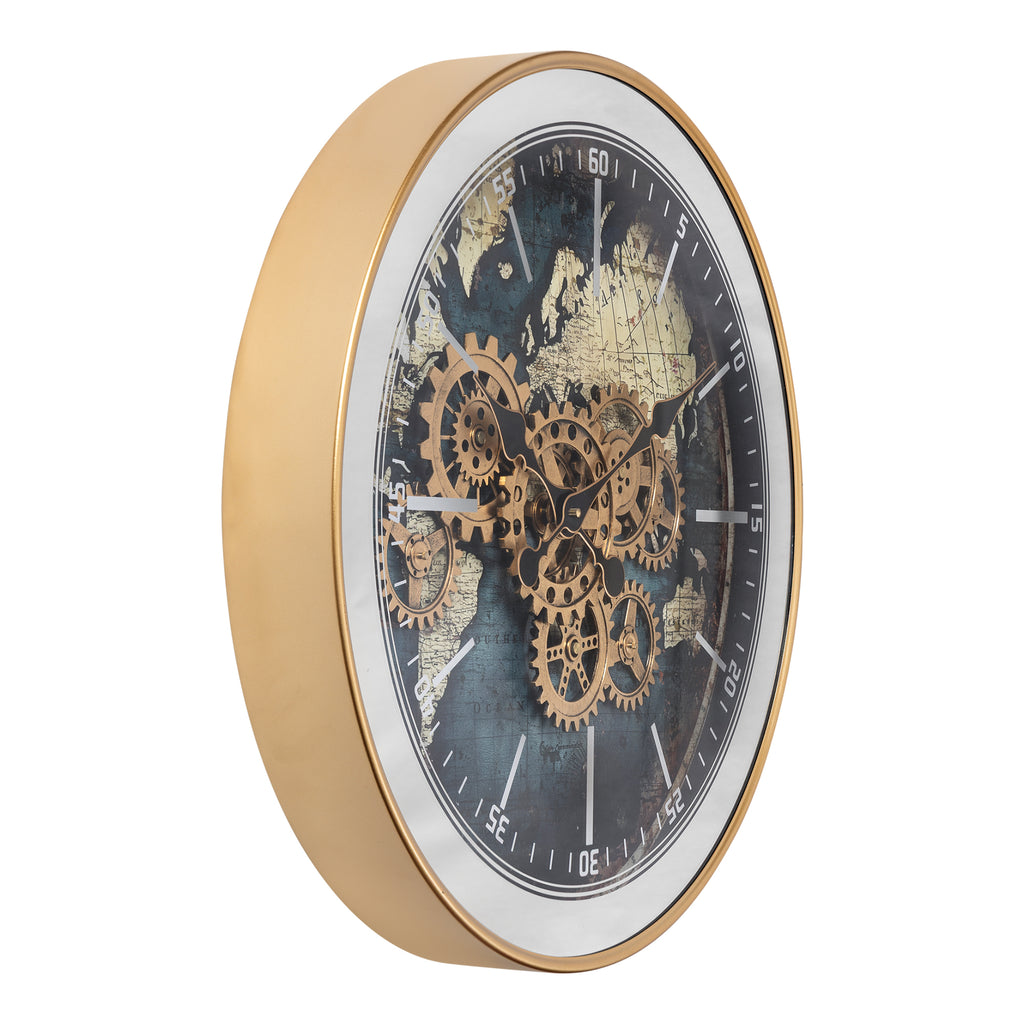 Prime Hour Luxury Designer Silent Movement Wall Clock For Living Room With Moving Gear Mechanism Buy Wall Clock Online - BIG (Steel Body)