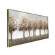 Twilight Forest Hand Wall Painting and Item for Wall Decoration (Comes With an Outer Floater Frame) (28x55 Inches)