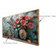 Vase of Crimson Blossoms Crystal Glass Painting & Wall Decoration Items