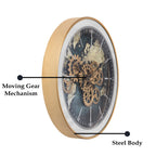 Prime Hour Luxury Designer Silent Movement Wall Clock For Living Room With Moving Gear Mechanism Buy Wall Clock Online - BIG (Steel Body)