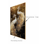 Majestic Peacock of Prosperity Crystal Glass Painting & Wall Decoration Items