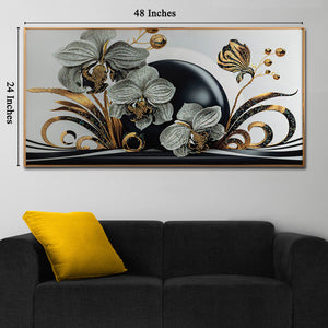 Floral Eleganza Crystal Glass Painting
