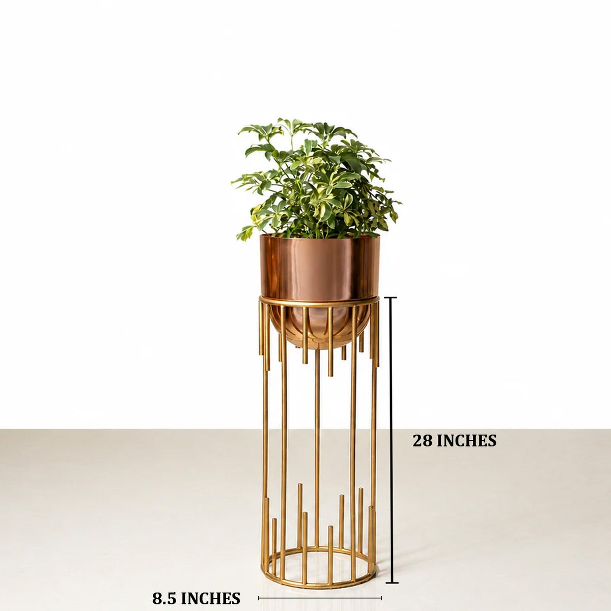 Dripping Luxury Metal Rose Gold Planters - Medium