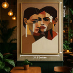 Dual Soul Fusion Hand painted Wall Art ( 47x31.5 Inches )