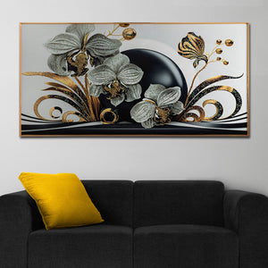 Floral Eleganza Crystal Glass Painting