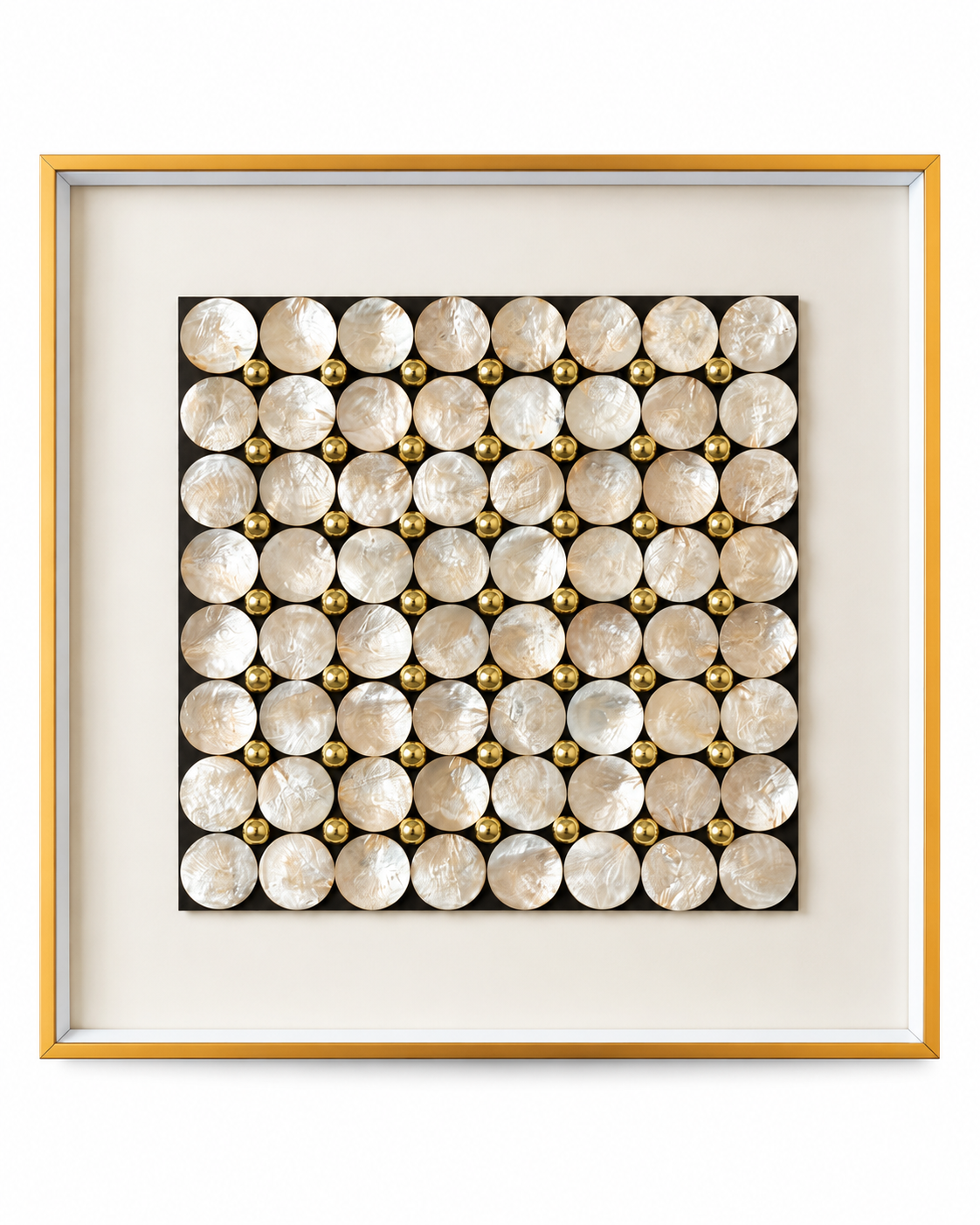 Lunar Grid Shadow Box Wall Decoration Item