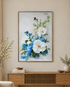 Garden Melody 100% Handmade Wall Painting For Home (With Golden Outer Floater Frame frame) (35.5x47 Inches)