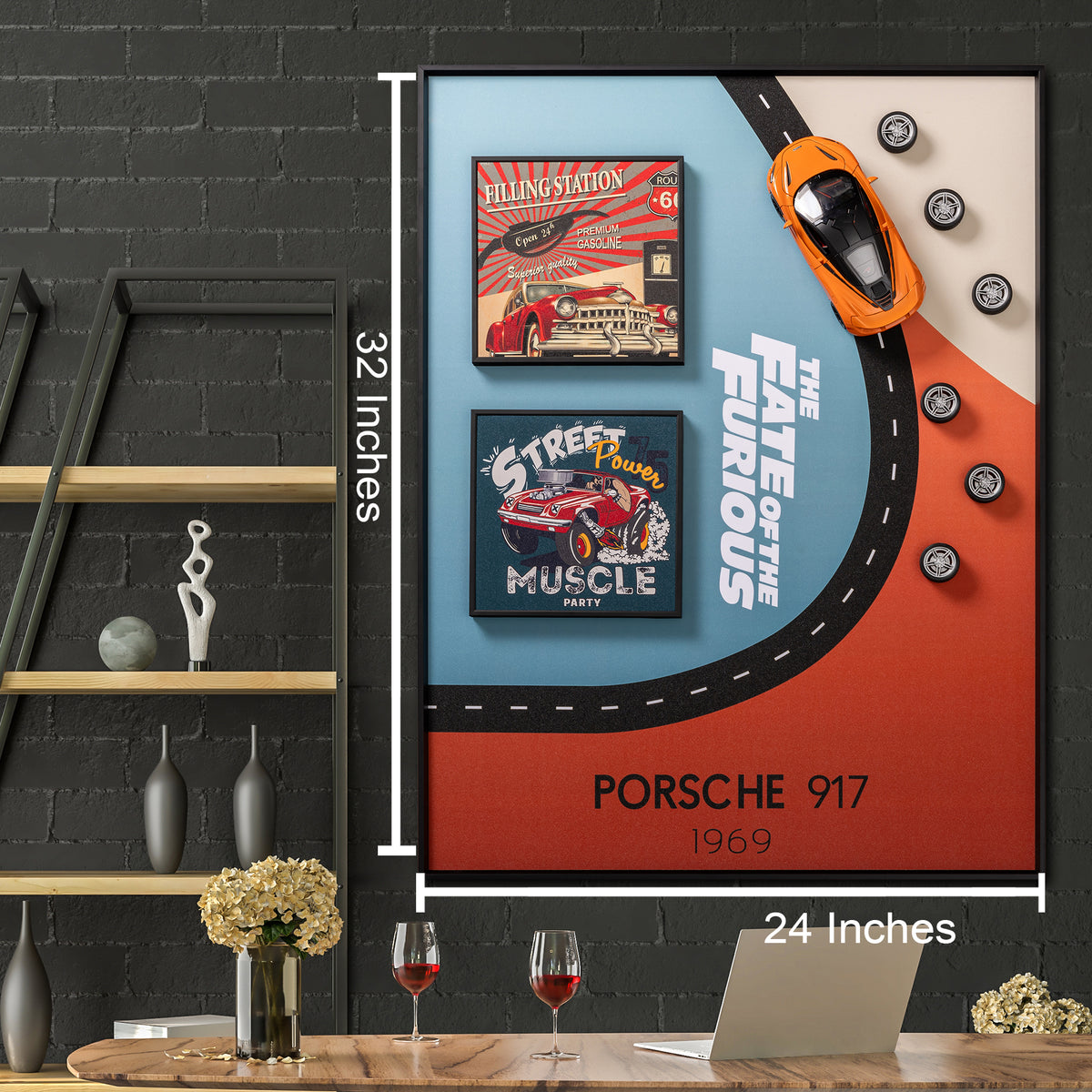 Porsche Passion Pop Art Shadow box
