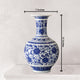 Cobalt Peony Decorative Vase & Items for Room Decoration