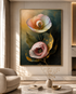 Blushing Blooms Crystal Glass Wall Painting For Home Décor