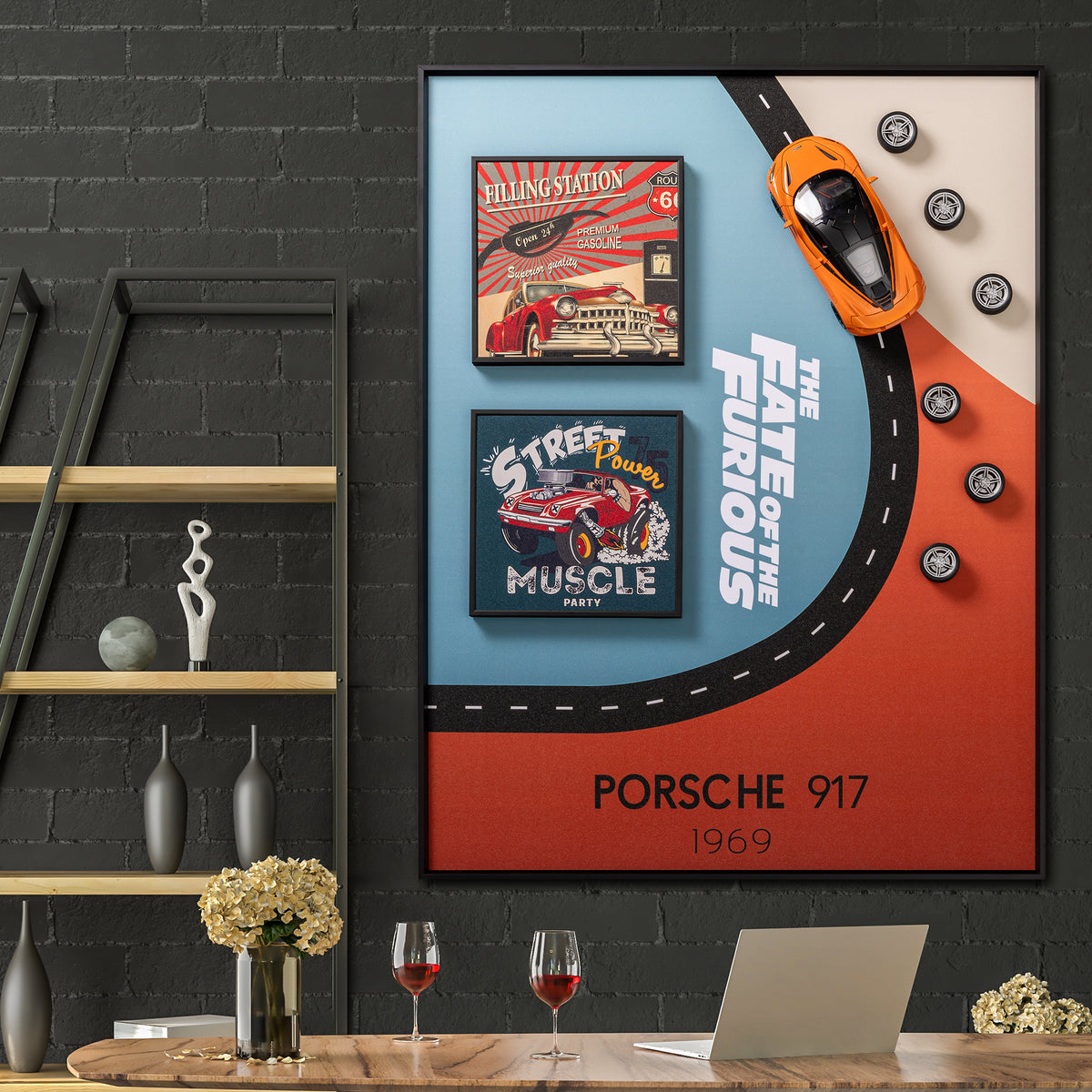 Porsche Passion Pop Art Shadow box