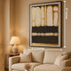Abstract Gold Symphony Wall Painting For Home ( 47x31.5 Inches )