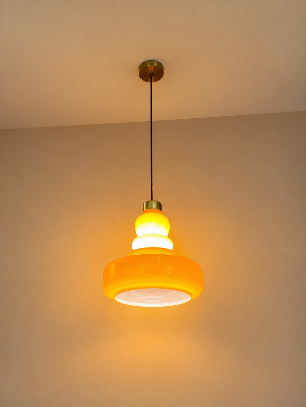 Halo Stack Pendant Light For Home & Item for Home Decoration  - Orange
