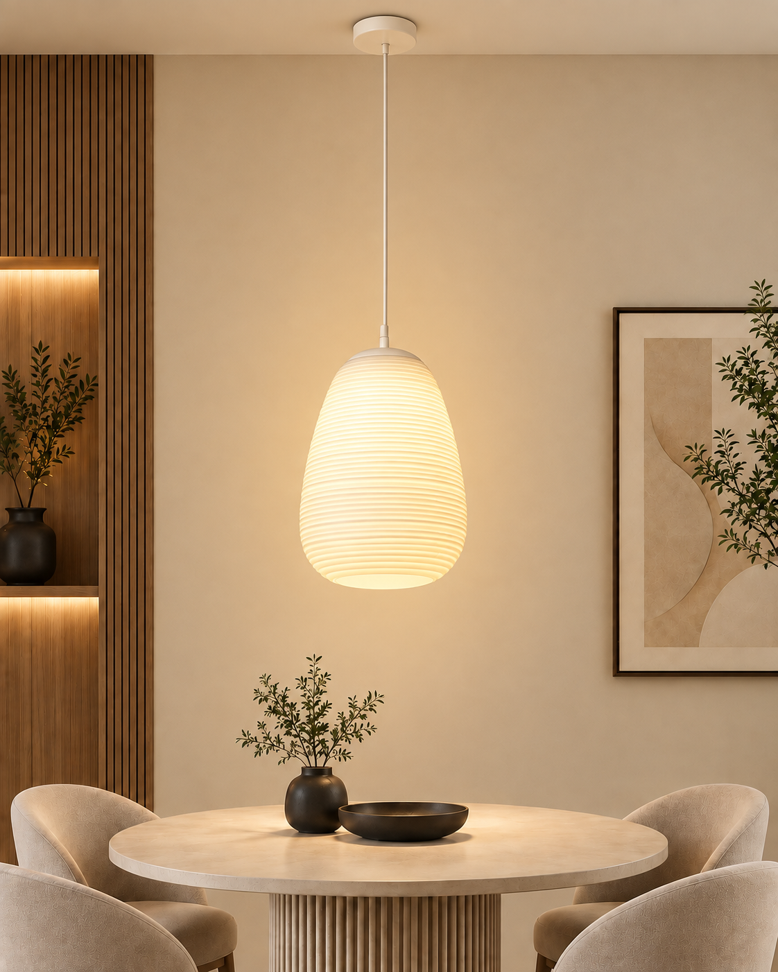 Zen Cocoon Pendant Light For Living Room & Home Decoration item - Big (Italian Designer Collection)