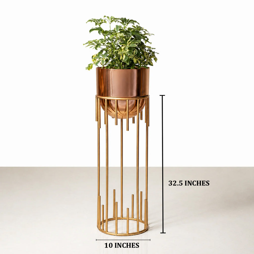 Dripping Luxury Metal Rose Gold Planters - Big