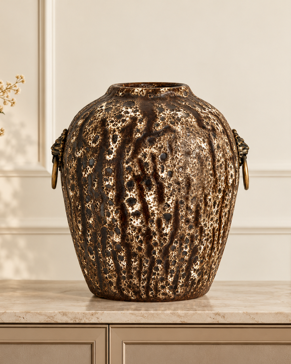 Antique Aura Decorative Vase & Showpiece for Home & Item for Home Decoration - Small