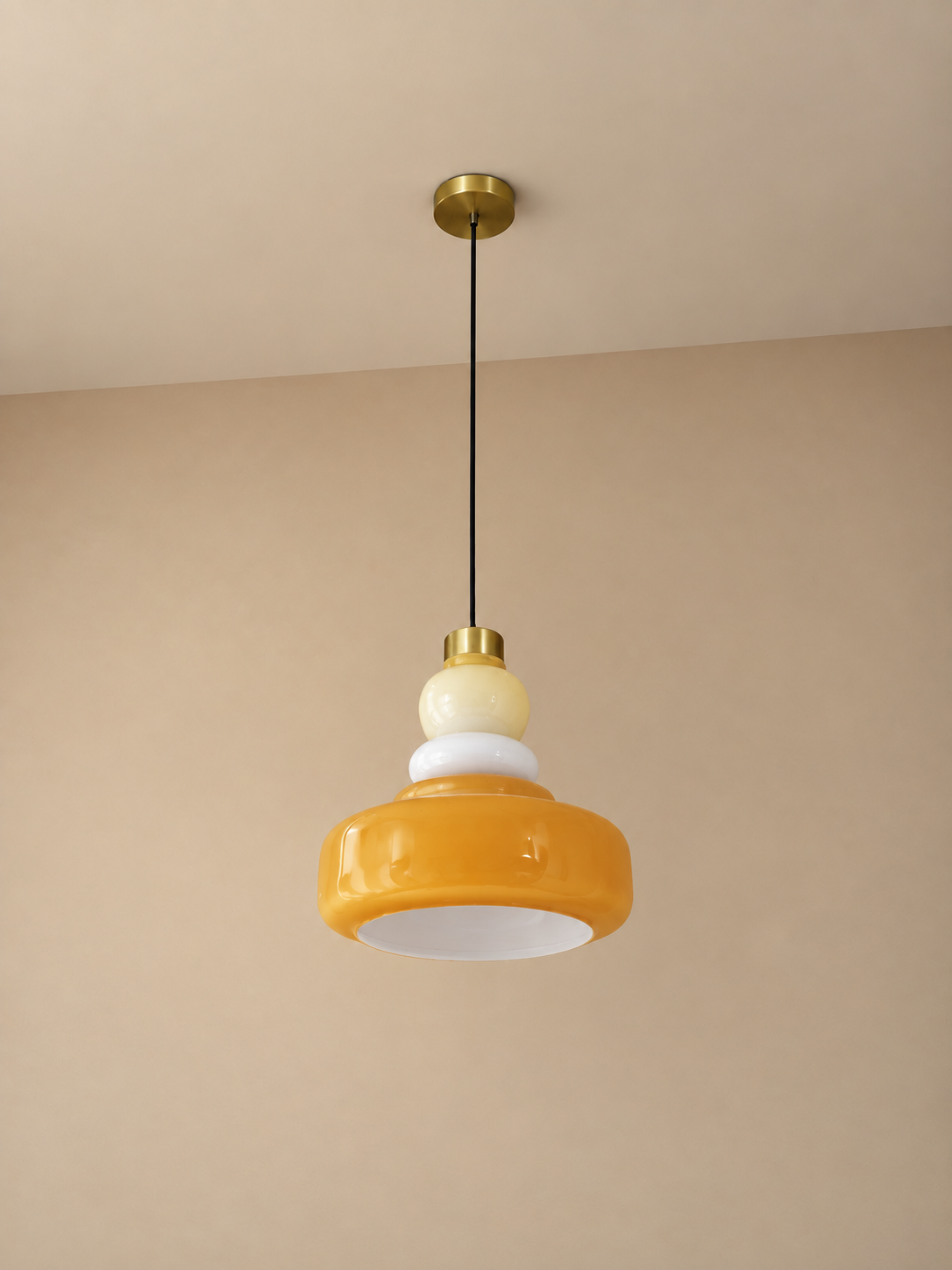 Halo Stack Pendant Light For Home & Item for Home Decoration  - Orange