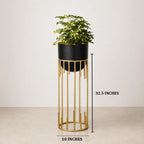 Dripping Luxury Metal Bllack Planters - Big