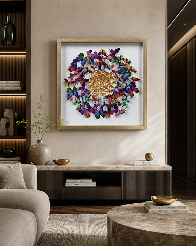 The Dance of Butterflies Shadow Box Wall Decoration Piece