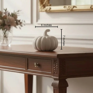 Serene Pumpkin Charm Ceramic table Showpiece for Home - Medium