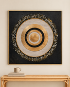 Golden Echoes Modern Wall Art (40 x 40 Inches)