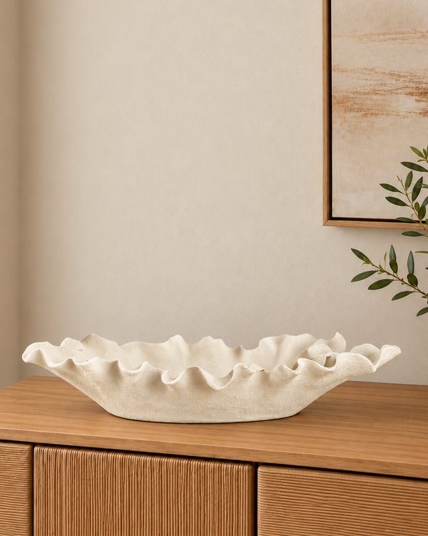 Tidal Ruffle Decorative Bowl & Item for Home Deocoration