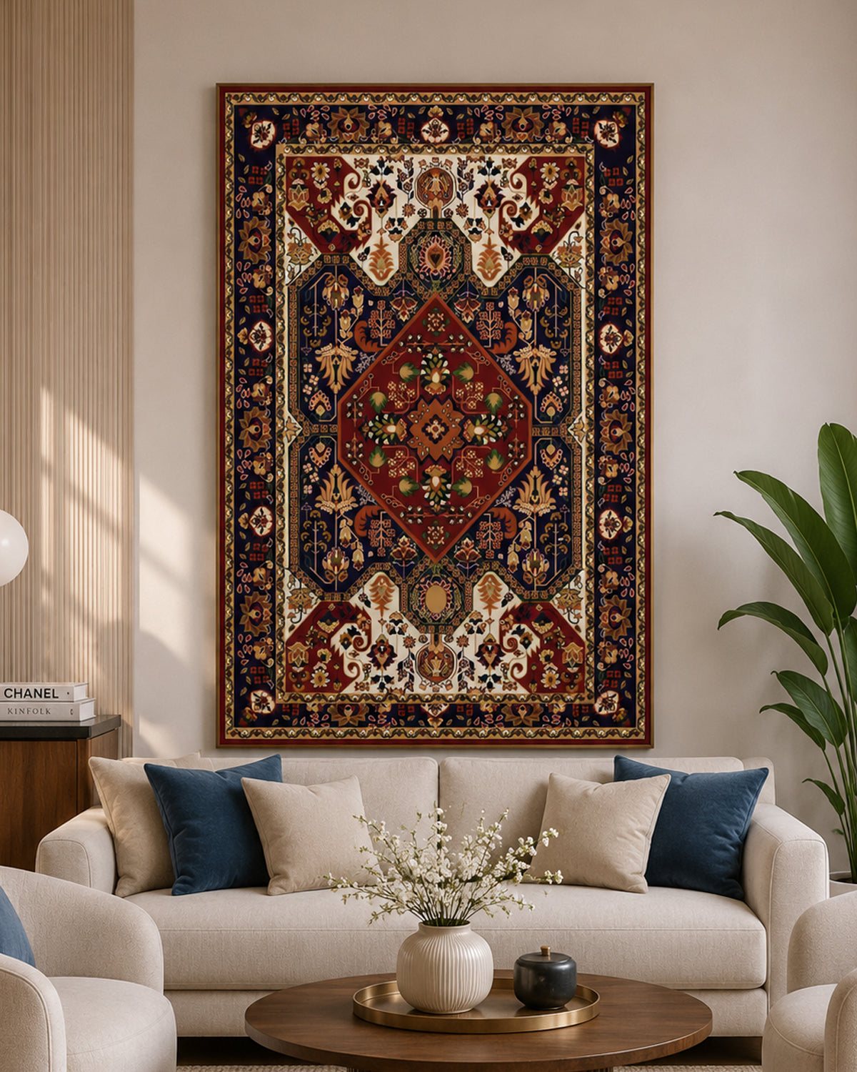 Traditional Persian Harmony Embossed Wall Painting for Home & Item for Wall Decoration ( 35.5 x 23.5 Inches )