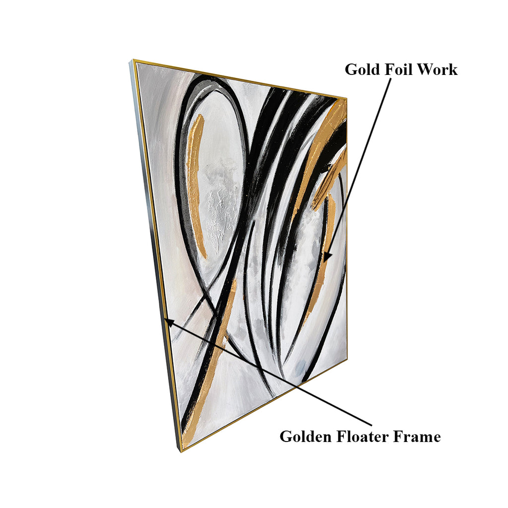 Visions of Tranquility Handpainted Wall Painting (With outer Floater Frame)