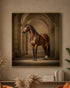 The Royal Stallion Embossed Wall Painting for Home & Item for Wall Decoration ( 31.5 x 31.5 Inches )