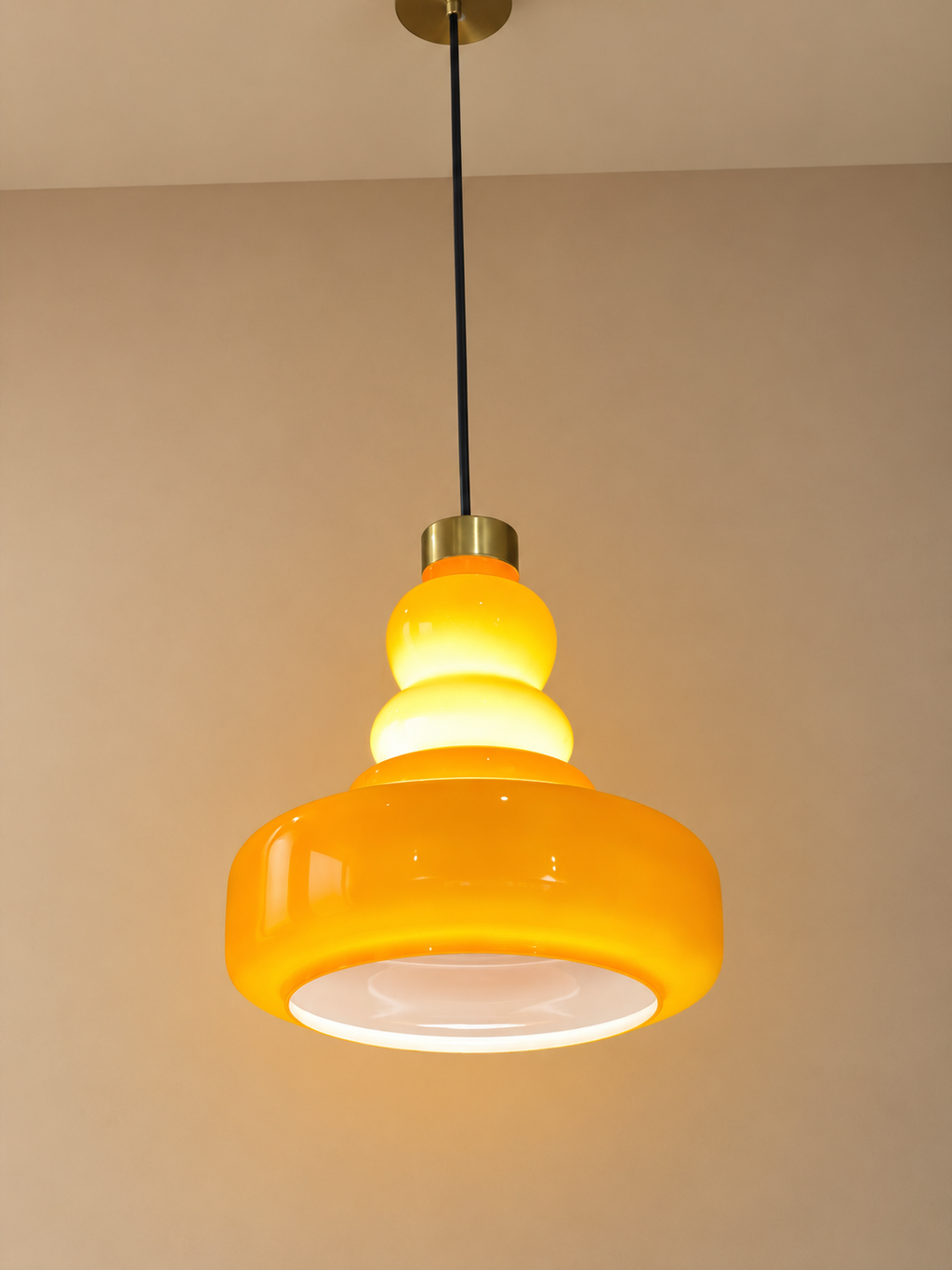 Halo Stack Pendant Light For Home & Item for Home Decoration  - Orange