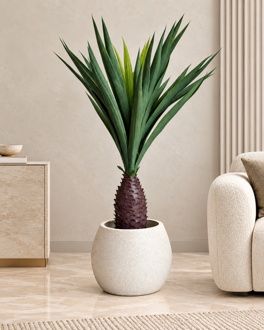 Yucca Crown Artificial Indoor Plant For Home ( Natural feel )  ( 2.6 Feet )
