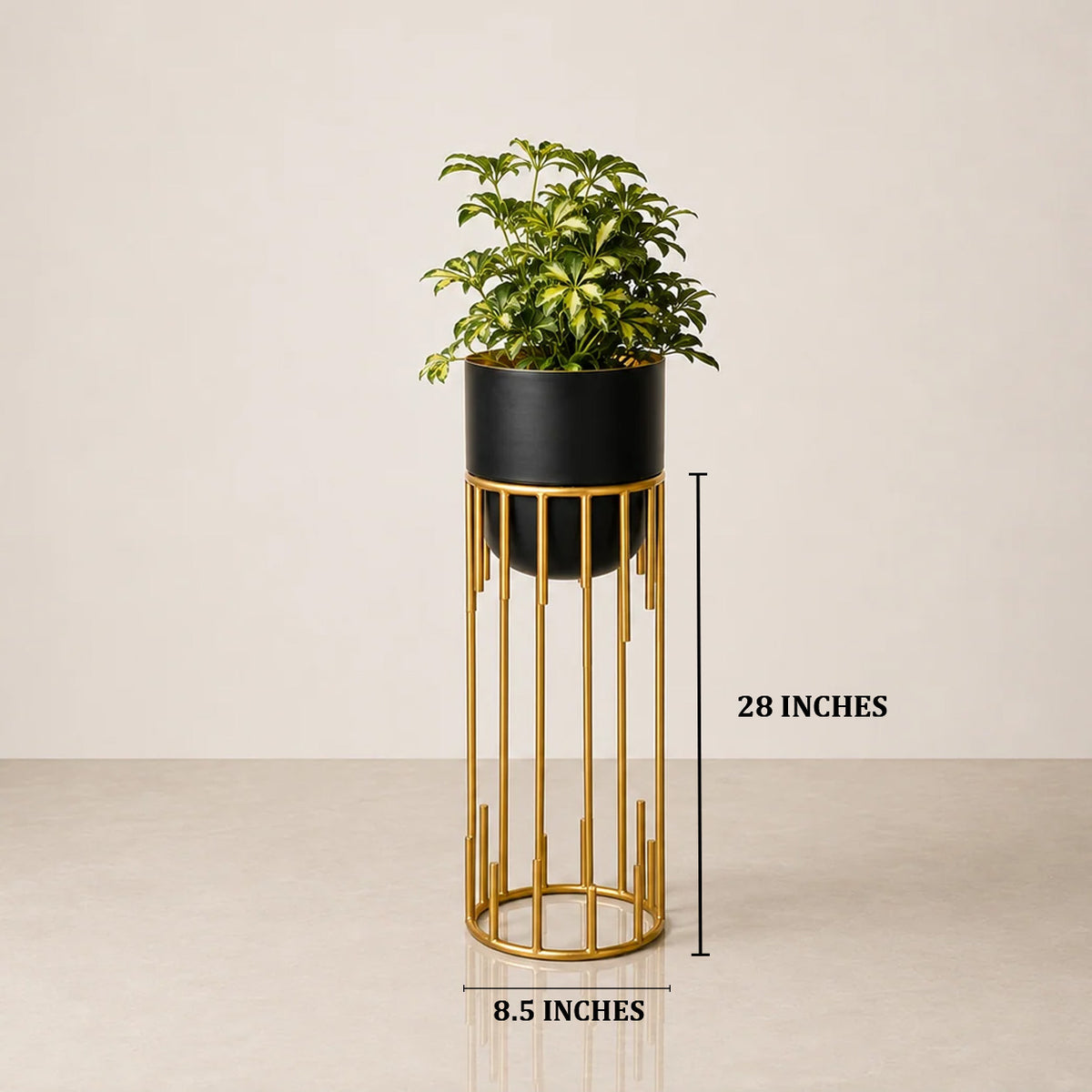 Dripping Luxury Metal Black Planters - Medium