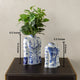 Indigo Kimono Bloom Decorative Vase & Items for Room Decoration - Set of 2