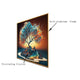 Radiant Red Wood Crystal Glass Wall Paintings For Home