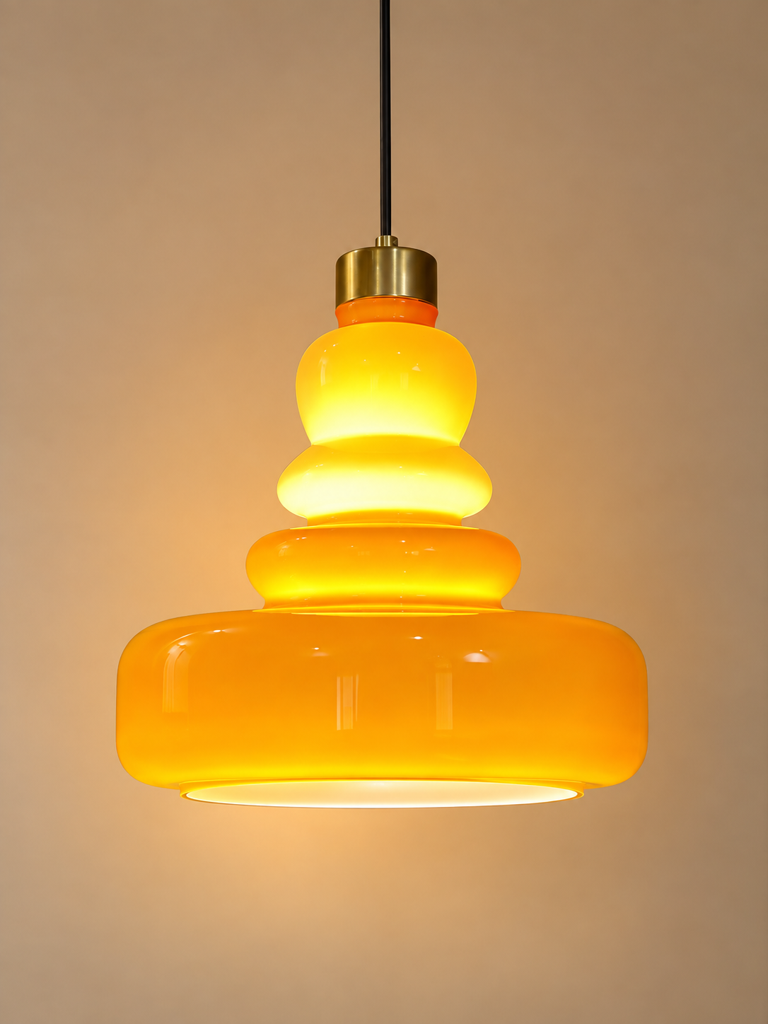 Halo Stack Pendant Light For Home & Item for Home Decoration  - Orange