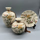 Floral Effect Decorative Vase and Showpiece - Set of 3